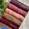 Chiffon Georgette Hijab 5-Piece Combo | 90/30 Inch Large Size.