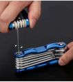 Outdoor folding portable tools, portable wrench pliers, hexagonal set, multifunctional screwdriver, universal size wrench. 
