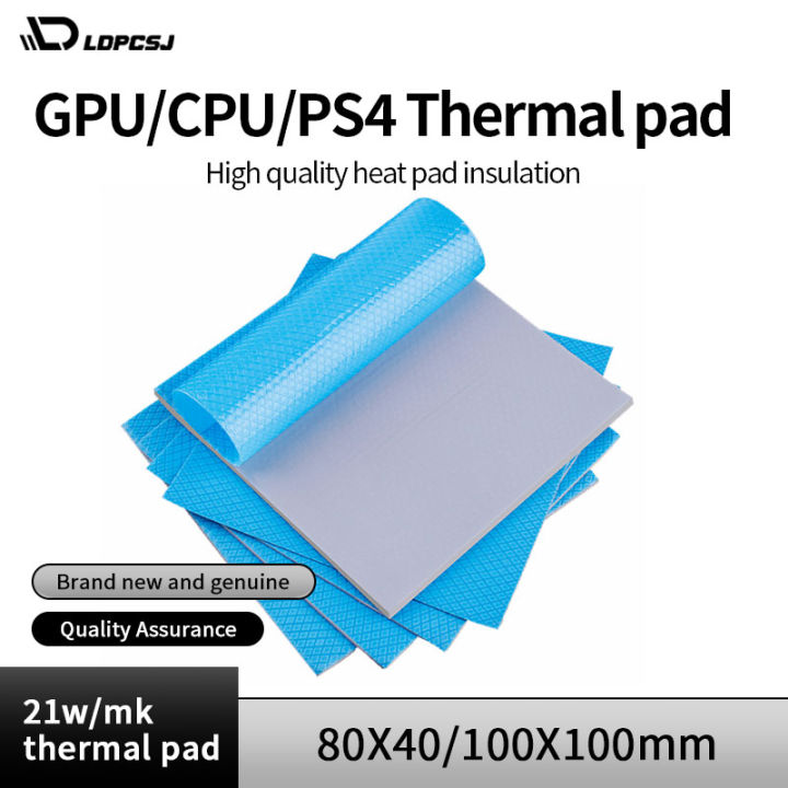 Ldpcsj 24W/Mk Gpu Cpu Thermal Pad Radiator Cooling Conductive Silicone Pad 80X40/100X100Mm High Quality Thermal Pad Heat Insulation