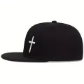 Unisex Cross Embroidery Hip-hop Hats Spring Autumn Outdoor Adjustable Casual Baseball Caps Sunscreen Hat. 