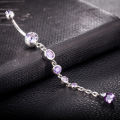 KUNIU 1pc Fashion Long Geometric Belly Ring Women's Fit Piercing Body Jewelry.