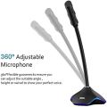 USB Microphone with LED Light for PC Computer Laptop Notebook Desktop Gaming Chatting Noise Reduction Microphone. 
