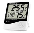HTC-1 Electronic Temperature Humidity Meter, For Medical Indoor Room LCD Digital Thermometer Hygrometer Weather Station Alarm Clock. 