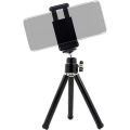 Mini Tripod with Smartphone Holder - Compatible with All iPhone & Android Smartphones. 