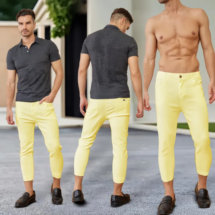 AB skinny 9 section Men yellow pass skinny jeans genuine denim pants AB skinny jeans men 30 colors jeans pants, man jeans, clothing men and boy