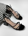Women’s Fashion 3-Inch Striped Block Heel Sandals – Luxurious, Comfortable & Easy to Walk in for Bridal, Party, Office, and Every Function – Available in Black, White, and Beige. 