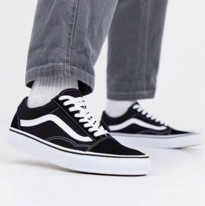 🍀Van sneakers🍀Vans Old Skool canvas shoes comfortable thick bottom sneakers