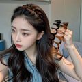 Brown Resin Wave Toothed Headband for Women High Skull Top Korean Zigzag Hair Comb Notched Hairband Hair Accessories. 