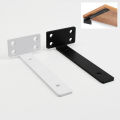 1 Set Heavy Duty Cast Iron Shelves Brackets Floating Shelf Brackets 4MM Thicked Invisible L Brackets For Shelves Support. 