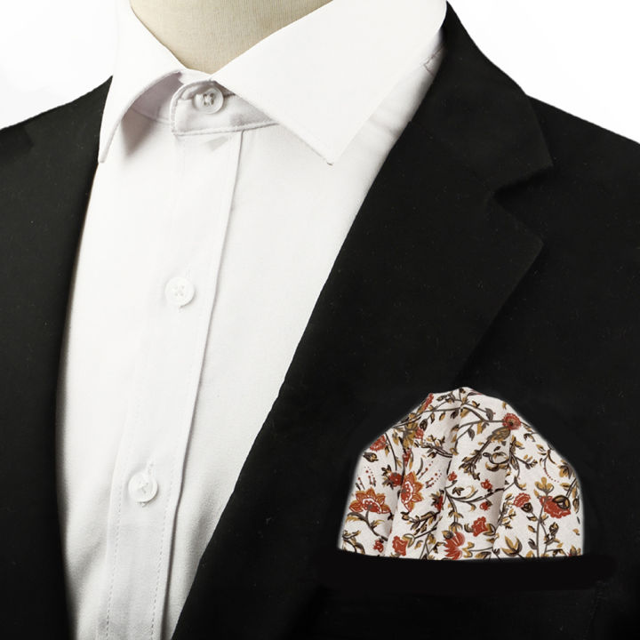 New%20Men's%20Classic%20Cotton%20Handkerchief%20Floral%20Pattern%20Pocket%20Square%20Hanky%20For%20Wedding%20Daily%20Wear%20Groom%20Shirt%20Suit%20Accessory%20%20-%20Image%204