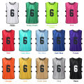 6/12PCS Kid's Football Pinnies Quick Dry Soccer Jersey Youth Sports Scrimmage Basketball Team Training Numbered Bibs Sports Vest.