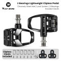 WEST BIKING Road Bike Self-Locking Pedals Nylon 3 Bearings Lightweight Bicycle Clipless Pedals LOOK KEO System Pedal Bike Parts. 