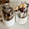 360 Degree Rotating Makeup Brush Storage Box Desktop Cosmetic Brushes Organizer Lipstick Eyebrow Pencil Eye Shadow Brush Holder. 
