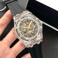 Guipin Semi auto skeleton Men’s Watch rubber strap. 