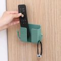 Wall Mount Phone Holder With Hooks; Storage Box For Mobile Phone Remote Control; Storage Box For Bedroom; Kitchen; Bathroom; Office. 