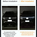 150cm LED Daytime Running Light Scan Starting Car Hood Decorative Lights DRL Auto Engine Hood Guide Decorative Ambient Lamp 12V.