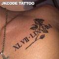 Waterproof Semi-permanent Tattoos,Thorn Rose, Roman Numeral Temporary Tattoos,Botanical, Wrist Tattoos,Lasts 1-2 Weeks. 