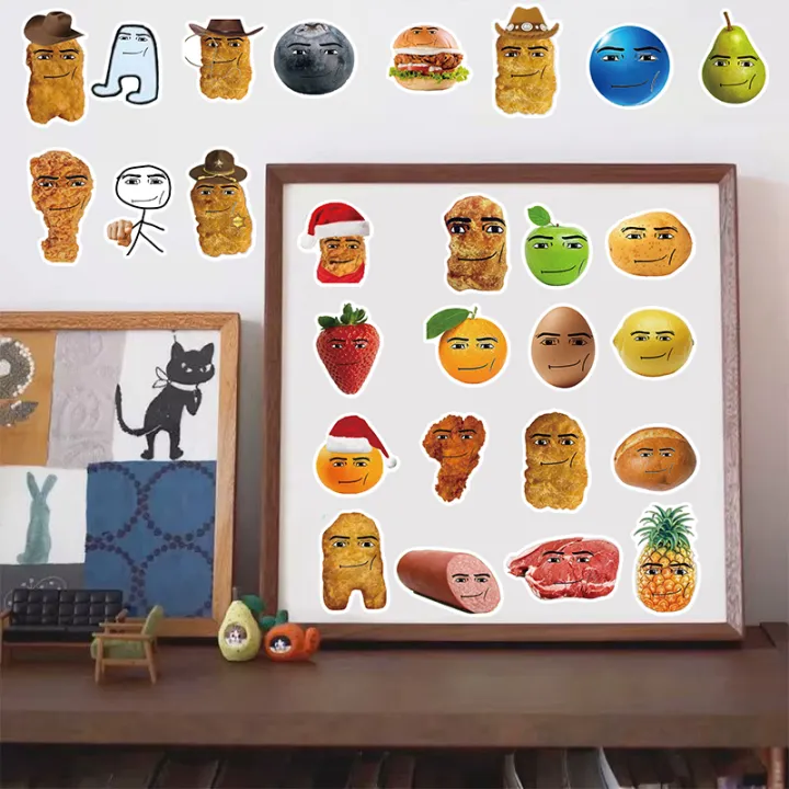 58PCS%20Robloxs%20Face%20Winning%20Smile%20Chicken%20Nugget%20Meme%20Stickers%20Aesthetic%20Phone%20Laptop%20Motorcycle%20Phone%20s%20Wall%20Sticker%20-%20Image%203