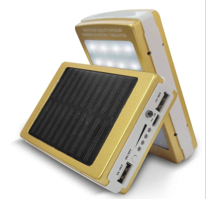 Solar Power bank 12000 Mah Portable With 21 LED Light For Traveling And Camping