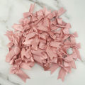 (50pcs) 1 inch fresh pink ribbon bows Polyester Satin Bow Flower DIY Craft Decoration. 