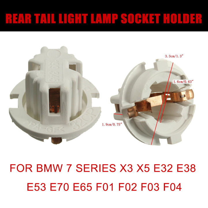Car Rear Tail Light Lamp Bulb Socket Holder Parts 63216943036 For BMW 7 Series X3 X5 E53 E38 E65 E70 E83 F25 2000-2016