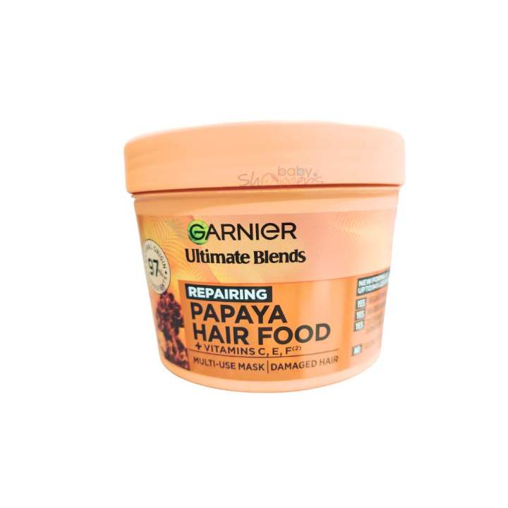 Garnier%20Ultimate%20Blends%20Repairing%20Papaya%20Hair%20Food%20+%20Vitamins%20C,%20E,%20F%20Multi-Use%20Hair%20Mask%20For%20Damaged%20Hair%20400ml%20-%20Image%203