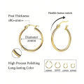 4 Pairs Silver Stainless Steel Hoop Stackable Earrings for Women, 14K Gold Plated Simple Cute Huggie Earrings for Girl. 