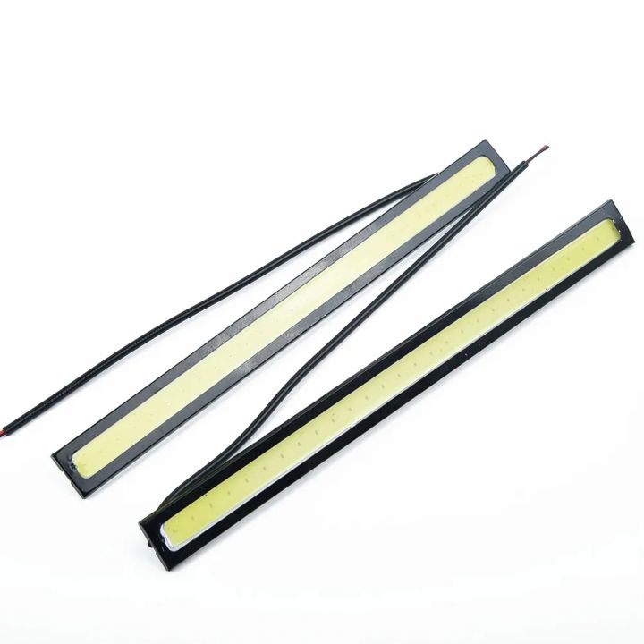 10pcs%2017CM%20Super%20Bright%20Car%20Daytime%20Running%20Lights%20Waterproof%2012V%20LED%20COB%20Car%20Auto%20Fog%20Light%20White%20Strip%20Lights%20Bar%20-%20Image%205