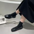 Novelty Split Toe flat shoes woman quality leather mary janes Japanese style trotters flats ankle bele Tabi ninja loafers women. 