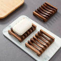Natural Bamboo Soap Holder Wooden Bathroom Soap Storage Rack Prevent Mildew Soap Draining Box Organizers Bathroom Accessories. 