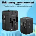 Global Universal Conversion Travel Plug USB Sockets EU US AC Power Adapter Converter With Child Protection Safety Cover Locking. 