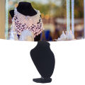 Necklace Mannequin Bust Elegant Fashionable Portable Wooden Black Lint Necklace Display Holder for Jeweler for Home.