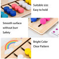 Montessori Learning Toys Mobile Color and Shape Puzzle,Matching Brain Teasers Logic Game Early Educational Wooden Toys for Kids. 