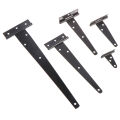 Black Paint T Shape Triangle Hinge Cabinet Shed Wooden Door Gate Hinges Hardware.