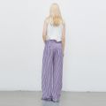 Women Bootcut Jeans Fashion Trendy Color Striped Wide Leg Straight Leg Mopping Pants Casual Street Style All-Match Denim Pants.