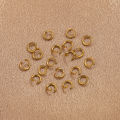 100pcs PVD Gold Plated Stainless Steel Open Jump Rings Connectors for DIY Jewelry Making Split Ring Jewelry Findings Accessoires. 
