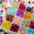 100/500pcs Glass Round Beads Multicolour 4/6/8mm Loose Round Beads For Jewelry Making, DIY Friendship Bracelets Beading Kits. 