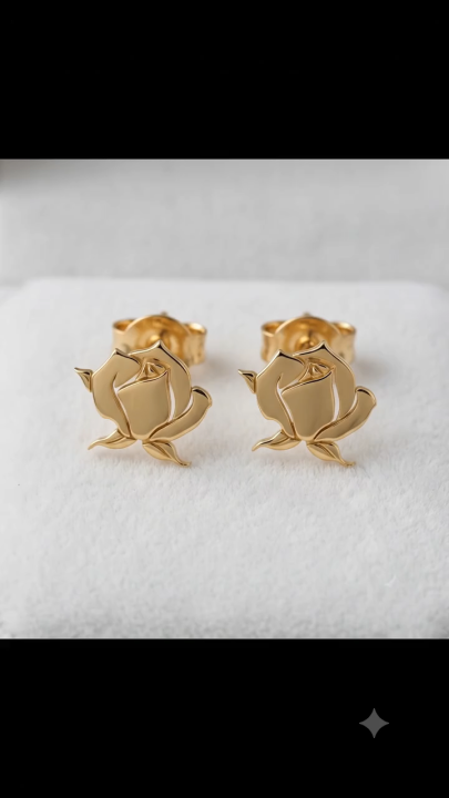 Customized 24K Gold Plated & Silver Earrings for Women Gift