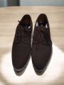 Brown formal shoes, suede lace-up shoes, men's formal footwear, comfortable dress shoes, business casual shoes, brown suede shoes for men, stylish men's shoes. 