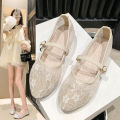 2024 New Women Flats Shoes Summer Ballet Flats Fashion Bow Women Shoes Slip on Sweet Hollow Flat Shoes Female Zapatos De Mujer.