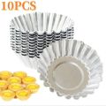 10PCS/set Reusable Cupcake Egg Tart Mold Cookie Pudding Mould Multifunctional Nonstick Cake Baking Cups Baking Mold Pastry Tools.