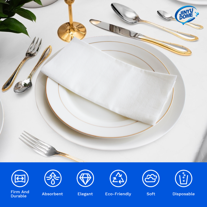 JINYUDOME%20Premium%20Soft%20White%20Dinner%20Napkins%207.87x15.75in%20Linen-Feel%20Disposable%20Prefolded%20for%20Wedding%20Party%20Events%20-%20Image%202