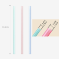 6 PCS Transparent Silicone Straws Reusable Food Grade Bendable Straight Drinking Straw With Cleaning Brush Set Party Accessory. 