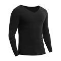 Men's seamless thermal underwear, single - piece, fleece - lined and thickened. Long - sleeved undershirt for autumn and winter,. 