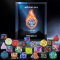 D&D dice set 8/40pcs, including 7/35pcs polyhedral dices and 1/5pcs creative velvet bags,for RPG Role-Playing Game.
