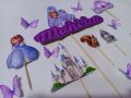 sofia the first cake toppers set. 