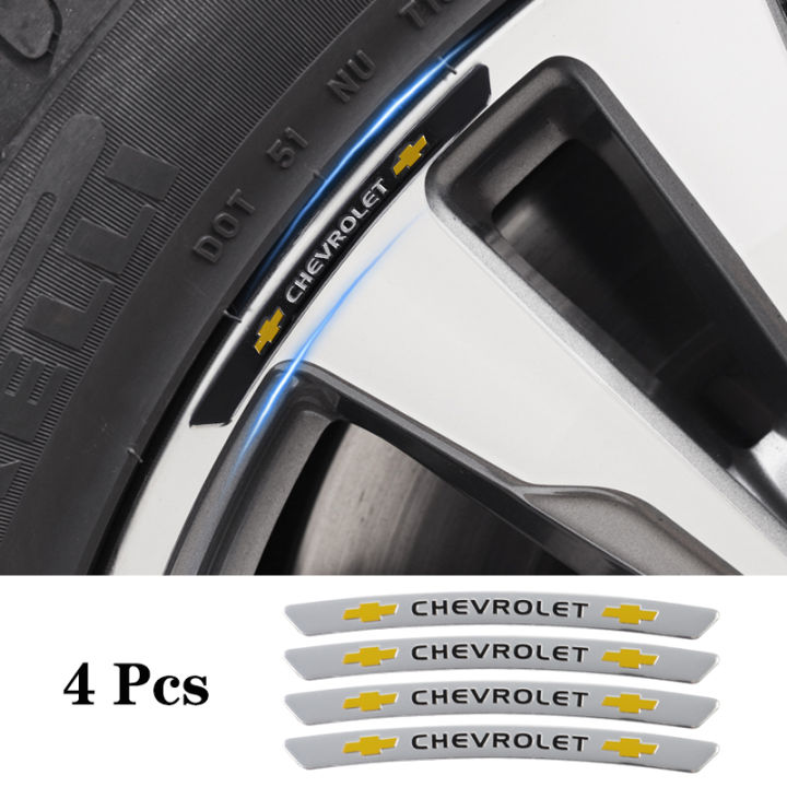4pcs Aluminium Alloy Car Wheel Hub Stickers For Chevrolet Bolt Spark ...