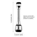 Kitchen Stainless Steel Faucet Sprinkler Water-saving Device Lengthening Rotating Splash Proof Sprinkler Spray Extender Bubbler. 