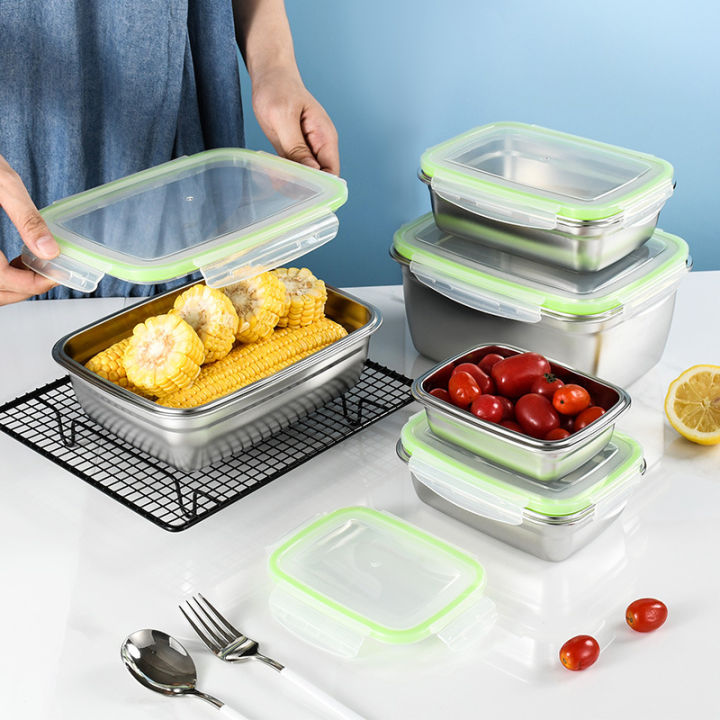 304%20Stainless%20Steel%20Fresh-keeping%20Box%20Sealed%20Leak%20Proof%20Lunch%20Box%20Fruit%20Box%20with%20Lid%20Dumpling%20Container%20Refrigerated%20Storage%20Box%20-%20Image%203