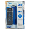USB Hub 3.0 Cable 1.2M High Speed Adapter USB Splitter Expander 4 Port for PC Computer Laptop Mac Windows - Black. 